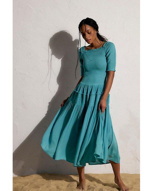 free-est Blue Harlyn Midi Dress By