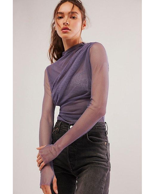 Intimately By Free People Purple On My Way Bodysuit
