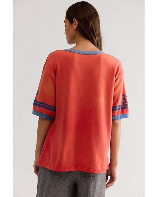 Ragabond Red Lost And Found Ringer Tee
