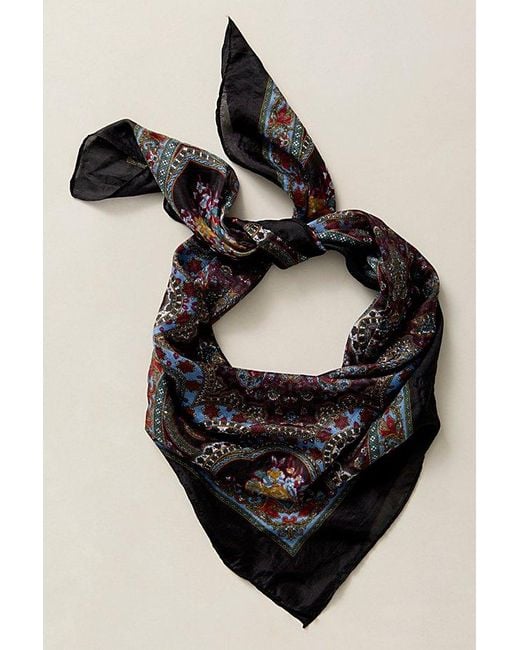 Free People Green So Silk Printed Bandana