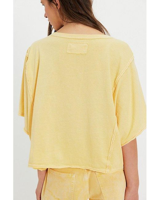 Free People Yellow Next Level Tee