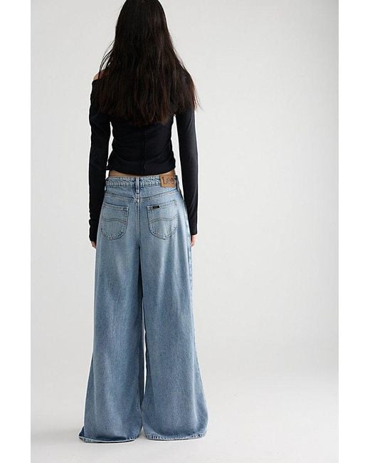Lee Jeans Blue Lqd Slouchy Pleated Trouser Jeans