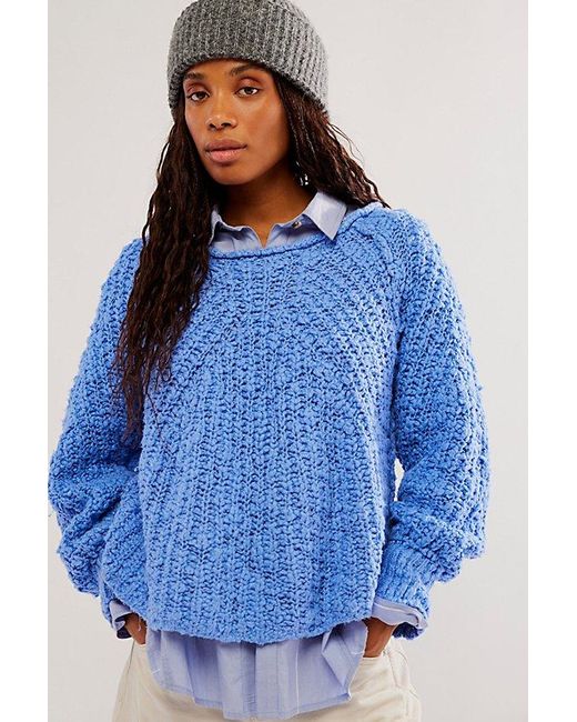 Free People Blue In A Swirl Pullover