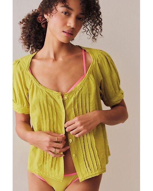 Intimately By Free People Yellow On Repeat Lounge Top By