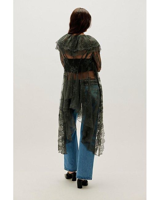 Nigel Preston Black Maud Lace Duster Top
