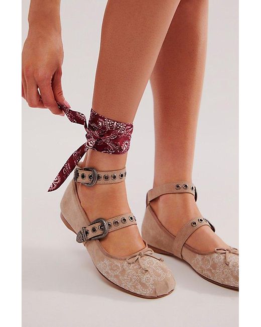 Jeffrey Campbell Natural X Fp X Understated Leather Two Step Ballet Flats