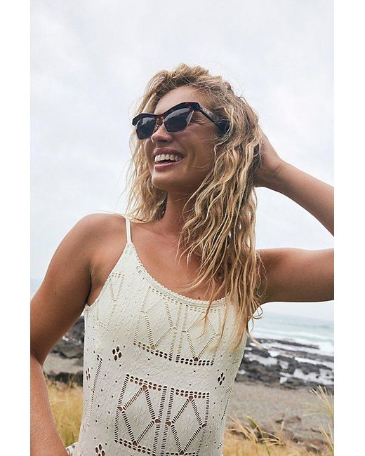 Free People White Honey Square Sunglasses At In Tort