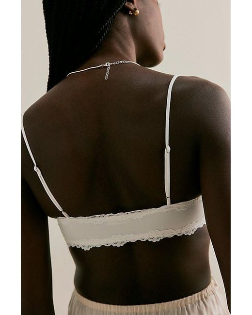 Intimately By Free People Brown Charlie Lace Microfiber V-Neck Bralette By