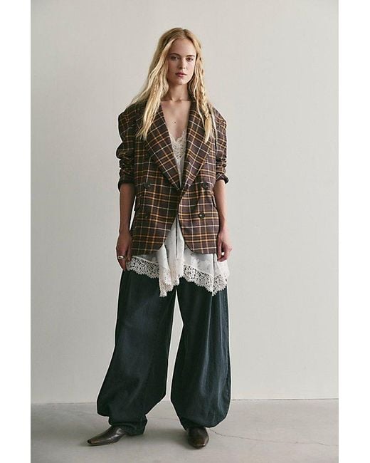Free People Multicolor Dean Double-Breasted Blazer