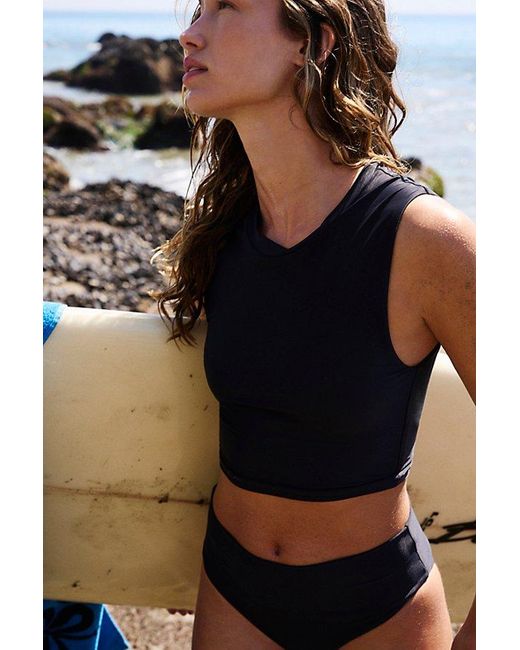 Acacia Swimwear Black Costa Surf Top