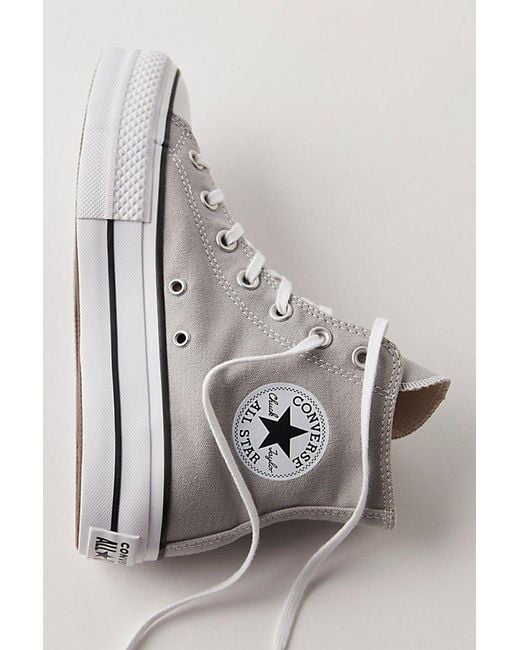 Converse Women's Gray Chuck Taylor All Star Lift Hi-Top Sneaker