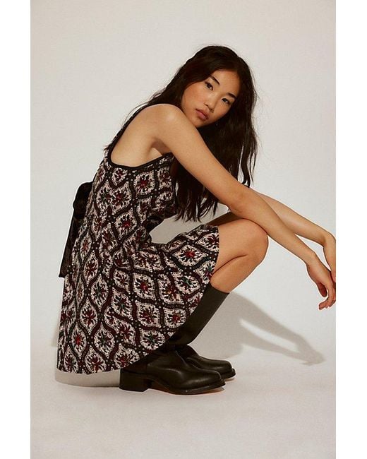 Free People Multicolor Petal Tapestry Mini Dress