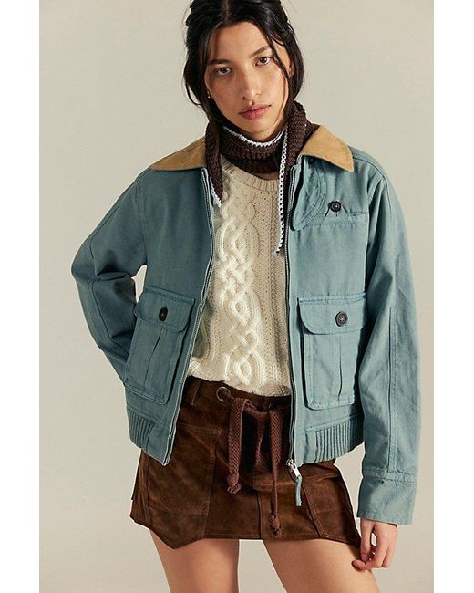 Free People Blue Harley Jacket