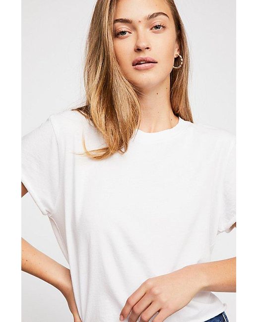 Free People The Perfect Tee At Free People In White, Size: Xs