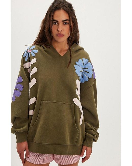 Free People Multicolor It's A Vibe Flowers Hoodie