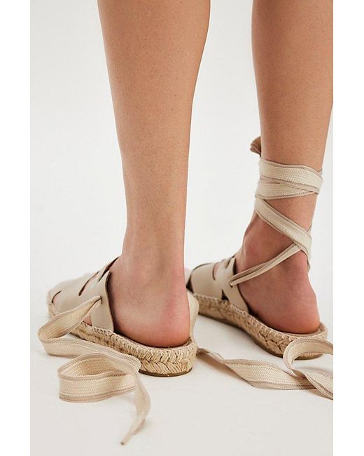 Paloma Barceló Natural Adaya Wrap Espadrille Sandals By