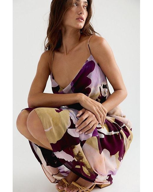 Shona Joy Purple Gia Bias Maxi Dress