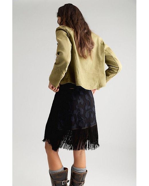 Nigel Preston Black Micro Mini Fringe Skirt