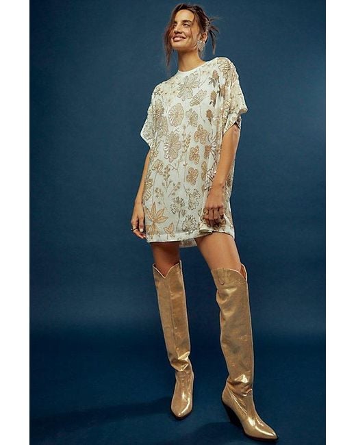 Free People Jewel Mini Dress in Blue | Lyst