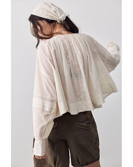 Free People Natural La Lune Blouse