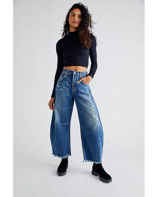 Citizens of Humanity Blue Horseshoe Jeans At Free People In Magnolia, Size: 27