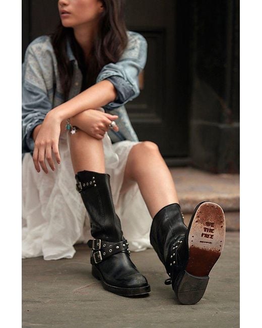 Free People Black X We The Free Janey Engineer Boot