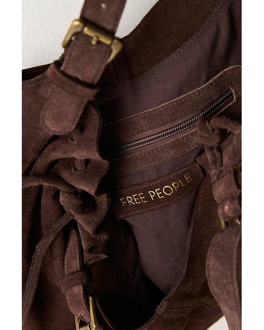 Free People Brown Serena Cinched Shoulder Bag