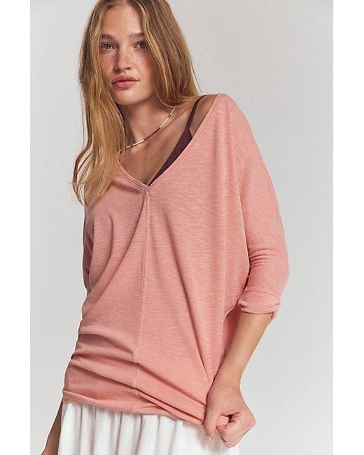 Free People Pink High Line Tee