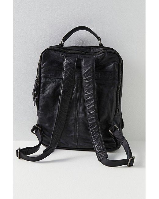 Free People Black East End Leather Backpack