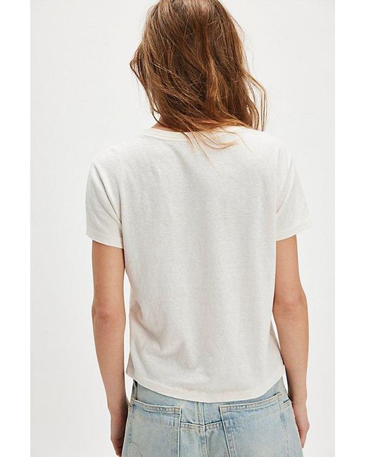 Re/done White Nyc Apple Tee