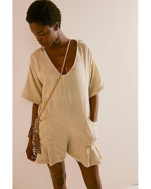 Free People Natural So Lively Romper