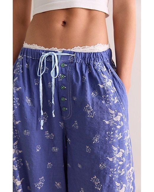 Free People Blue On Repeat Pj Pants