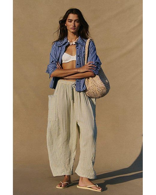 free-est Natural Quinn Striped Pants By
