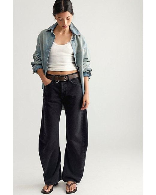 Agolde Black Spiral Twisted Seam Jeans