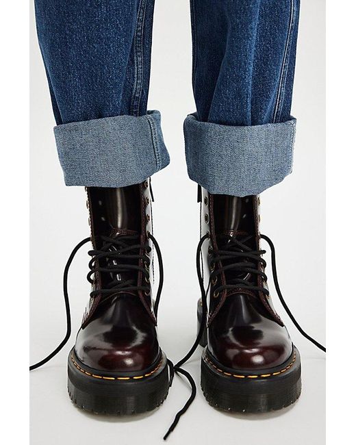 Dr. Martens Blue Jadon Lace-Up Boots