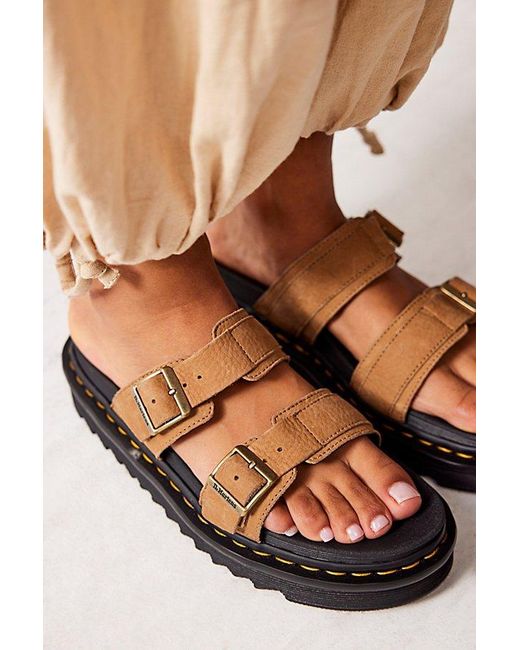 Dr. Martens Myles Sandals At Free People In Savannah Tan