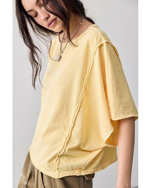 Free People Yellow Next Level Tee