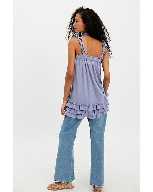 Free People Blue Spring Tide Tunic