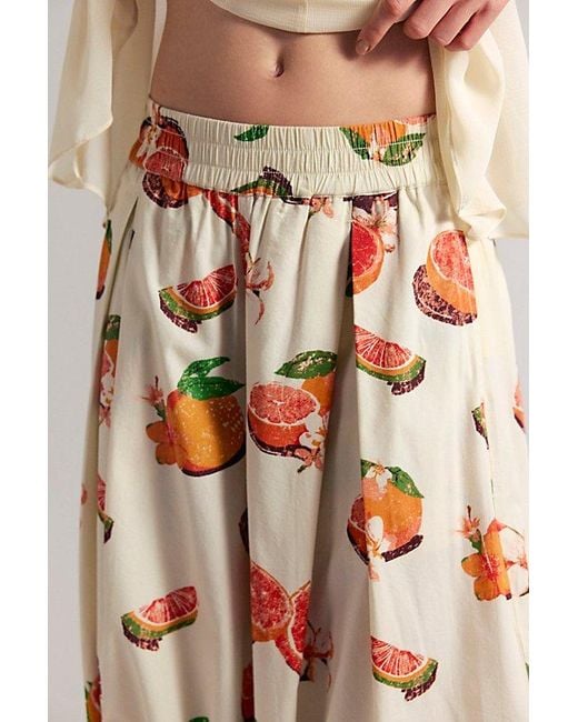 Free People Multicolor Moonflower Printed Pull-On Balloon Pants