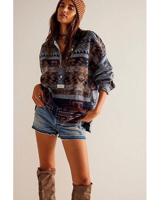 Free People Blue We The Free Arizona Sky Pullover