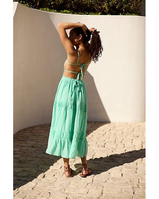 free-est Green Taking Sides Maxi Dress By