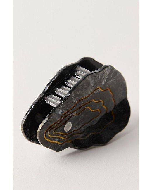 Solar Eclipse Black Hand-Painted Claw Clip
