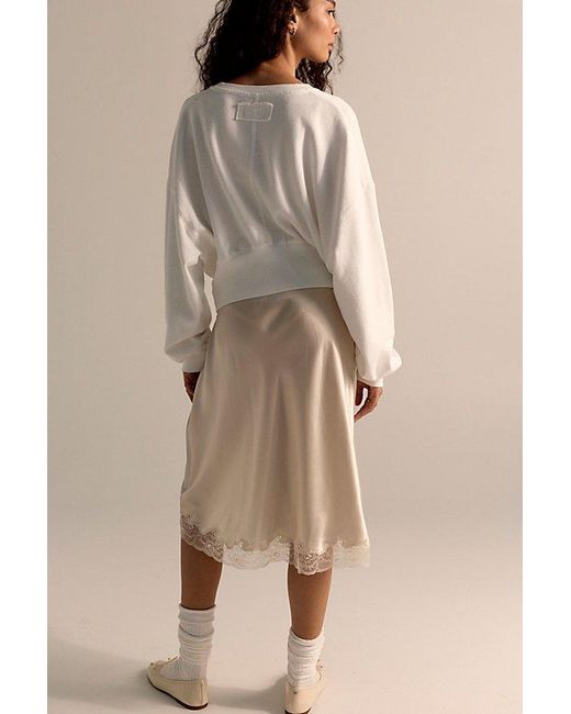 Free People White All Day Pullover