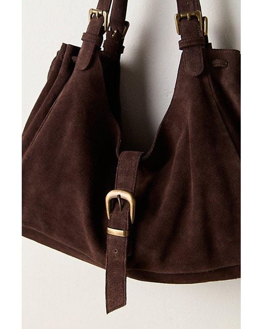 Free People Brown Serena Cinched Shoulder Bag