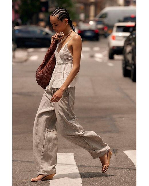 Free People Natural Something Good Pull-On Barrel Pants