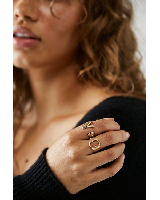 Free People Multicolor Name On Your Heart Ring
