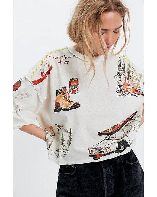 Free People White Mountain View Graphic Tee By