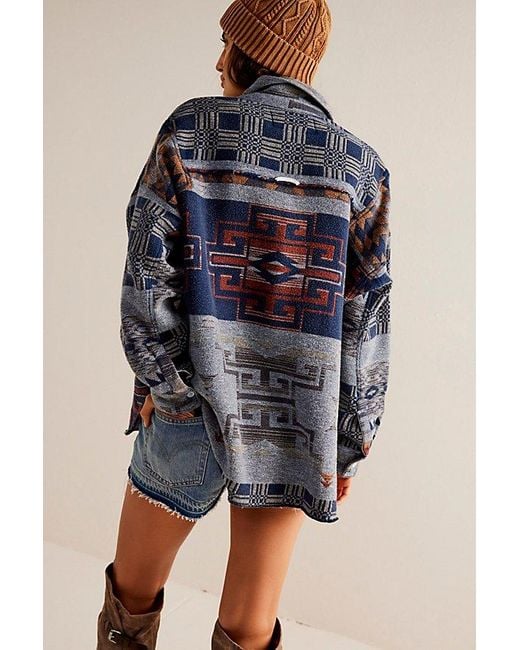 Free People Blue We The Free Arizona Sky Pullover