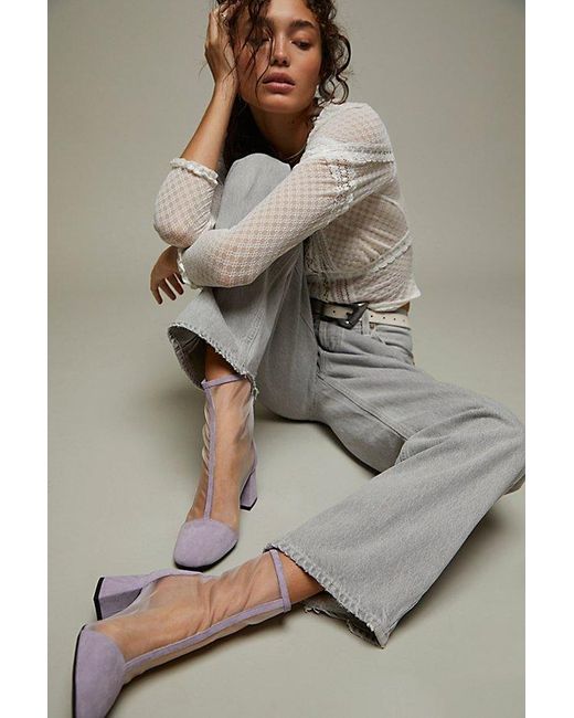 Free People Multicolor Wisteria Mesh Boots