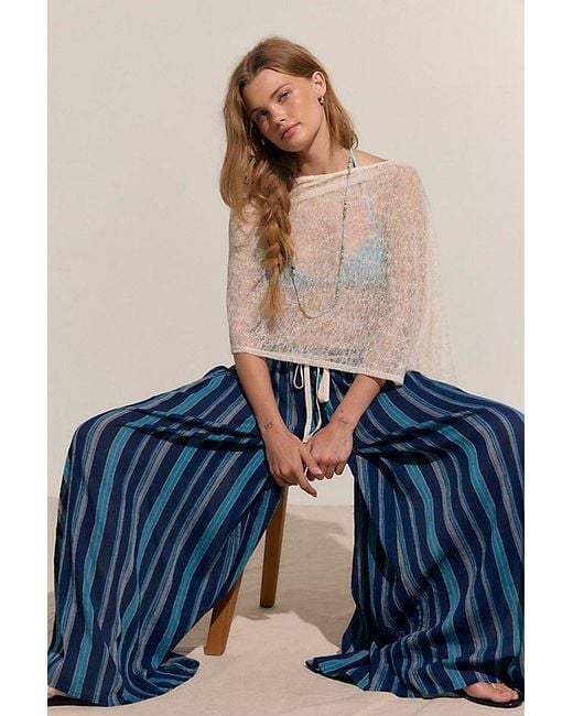 free-est Blue Sea Bloom Pants By